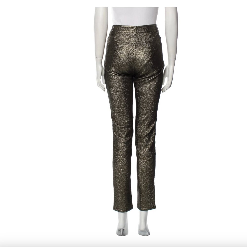 Isabel Marant Slim Metallic Gold Pants S - Picture 10 of 10